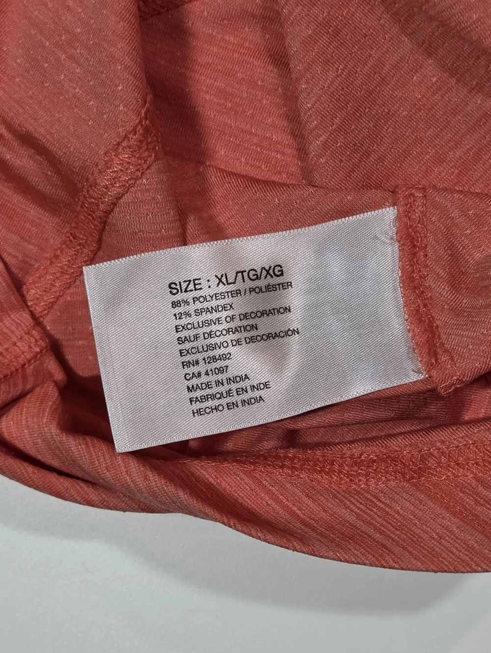 Greg Norman Shirt Mens XL Orange PlayDry Shark Performance Tee Golf Active